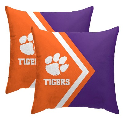 NCAA Clemson Tigers Side Arrow Poly Span Throw Pillow - 2pk