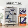 VEVOR 64.6" Rolling Metal Ferret Cage, Large 4-Tier Critter Nation Cage, Small Animal Cage with Ramps & Tray, Easy to Set up for Pet Rats, Hamster - 3 of 4