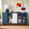VANIRROR Modern 55" Kitchen Pantry Storage Cabinet, Coffee Bar with 2 Drawers, 2 Open Shelf & Glass Door – Wood Buffet for Kitchen or Living Room - 2 of 3