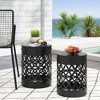 TUYOHW Round Patio End Table,Metal Patio Side Table for Backyard,Pool, Indoor Companion,Durable and Rustproof,2PC - 2 of 4