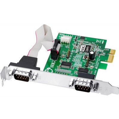 SIIG CyberSerial 2-port PCI Express Serial Adapter - 2 x 9-pin DB-9 RS-232 Serial