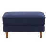 Mulberry Fabric Ottoman: CorLiving, Foot Stool, Living Room, Wood Composite Legs - 2 of 4