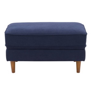 Mulberry Fabric Ottoman: CorLiving, Foot Stool, Living Room, Wood Composite Legs - 1 of 4