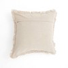 Moda Furnishings Linen Printed Cushion with Fringes (Grey) - 4 of 4