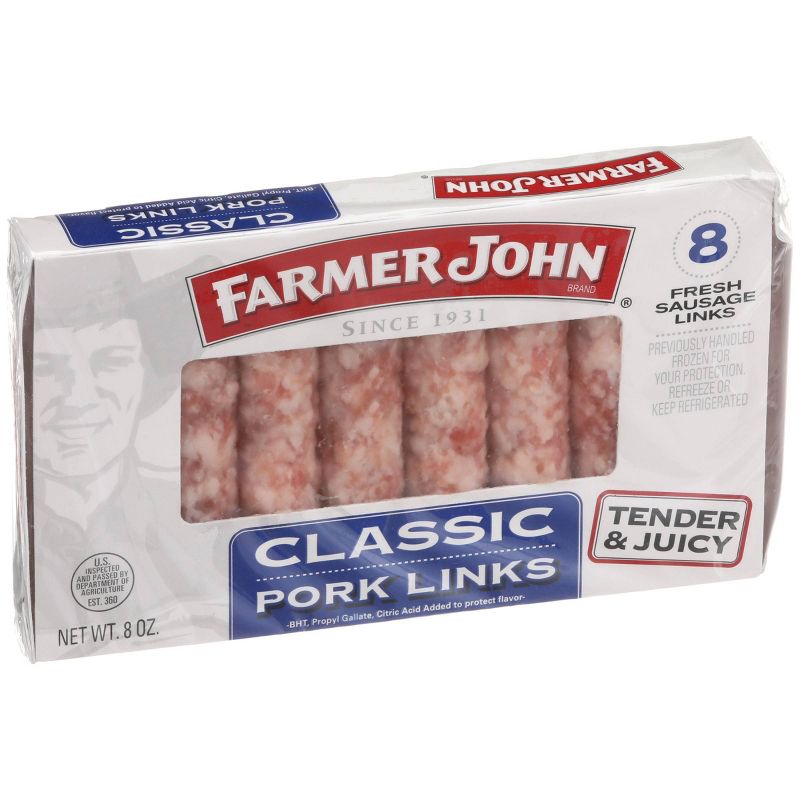 Farmer John Classic Pork Sausage Links - 8oz/8ct, 3 of 6