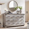 Farmhouse 6 Drawers Dresser, Large Wood Chest of Drawers with Handle for Bedroom, Living Room - 2 of 4