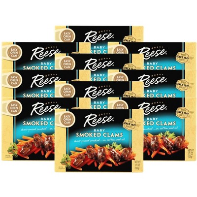 Reese Baby Smoked Clams - Case of 10/3.66 oz