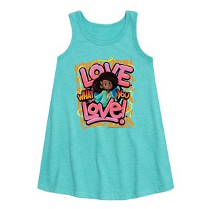 - Karma's World - Love What You Love Graphic Sleeveless Aline Dress - 1 of 2