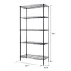 LunaLulinlk Kitchen Storage Shelf 5 Tier Black Heavy Duty Wire Shelf, Adjustable Width - 3 of 4