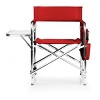 Oniva 2pc Aluminum Rectangle Outdoor Portable Chair with Side Table - Red - 2 of 4