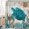 LunaLulinlk Blue Sea Turtle Shower Curtain Sets with Rugs - 2 of 4