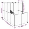 vidaXL Small Animal Cage DIY Small Animal House Rabbit Hutch PP and Steel - Black - 4 of 4