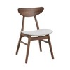 NicBex Dining Chairs Set of 2 Upholstered Chair Mid-Century Modern Chair with Wood Legs, Fabric Accent for Kitchen, Bedroom - 2 of 4