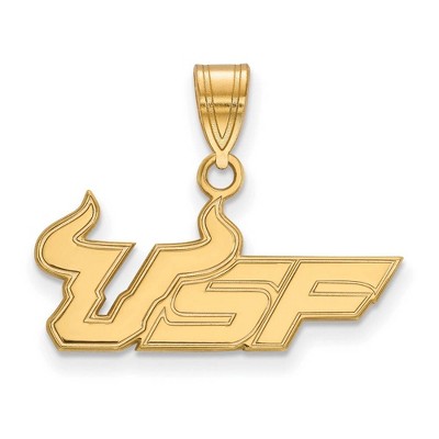 Black Bow Jewelry 14k Yellow Gold South Florida Bulls NCAA Medium Pendant