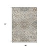 HomeRoots 8' X 10' Beige Gold And Denim Blue Floral Washable Indoor Outdoor Area Rug - 3 of 4