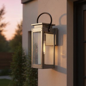 Urban Ambiance Luxury Modern Farmhouse Outdoor Wall Light,  15-7/8"H x 6-1/2"W,  Stainless Steel Finish, UHP1130 - 1 of 4
