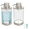 iDesign Liquid Soap Dispenser - Set of 2 - Clear/Brushed Nickel - 2 of 4