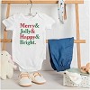 Christmas Merry Jolly Happy Bright Baby Romper Boys or Girls Brisco Brands - 3 of 4