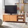 Messina TV Stand for TVs up to 68" Light Brown - Buylateral: Media Console with Adjustable Shelves, Cable Management - 3 of 4