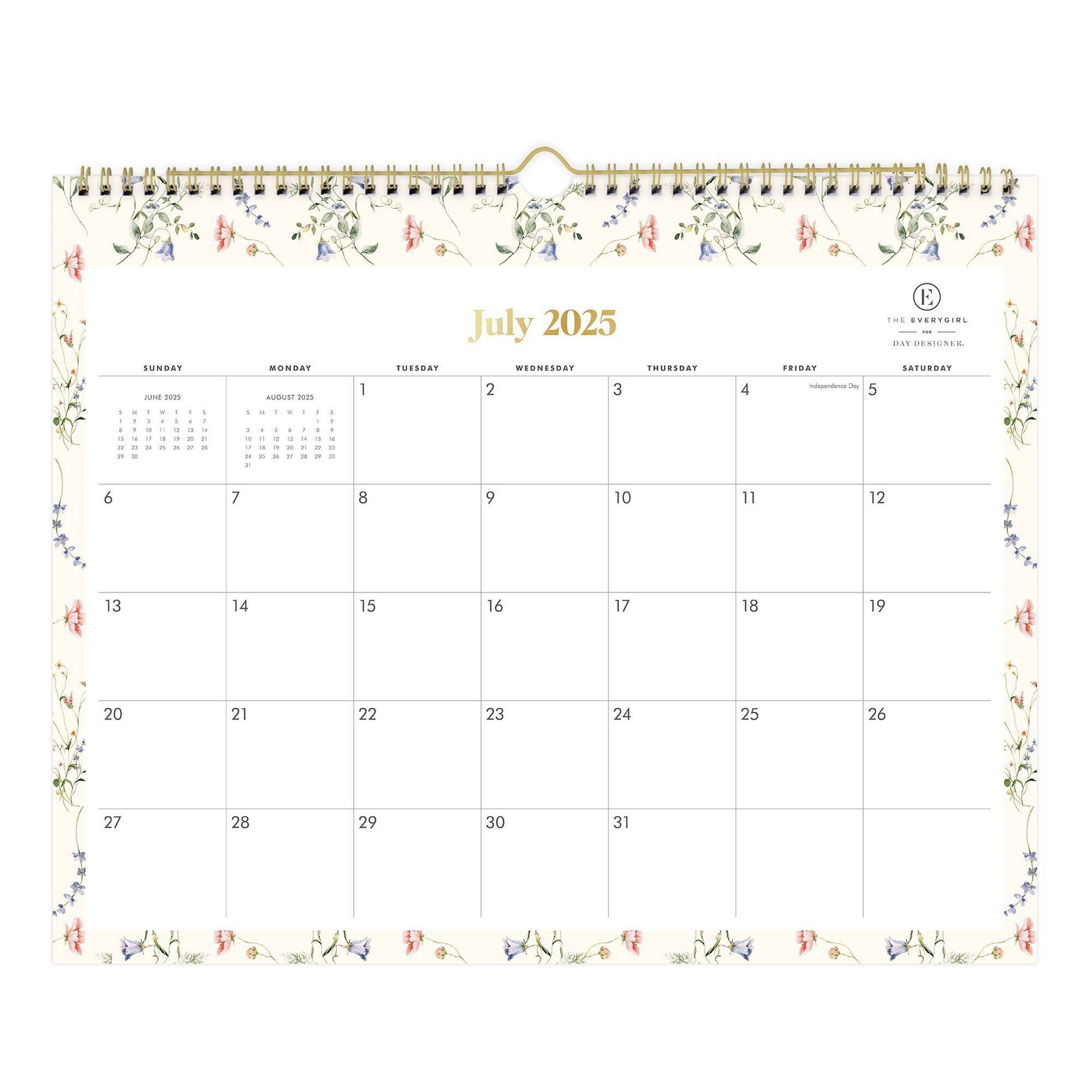 Blue Sky 15"x12" The Everygirl 2025-2026 Monthly Wall Calender Marisa Cream