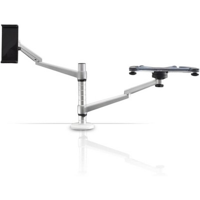 Pyle Universal Laptop & Tablet Stand - Adjustable Dual Device Holder Mount for Laptops 10''-15.6'' & Tablets 7''-10.1''
