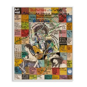 Stupell Industries Bob Dylan Collage Black Framed Giclee Art - 1 of 4