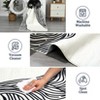 Coucheta Slip-Resistant Washable Rug – Synthetic Wool Low-Pile Carpet | Foldable Abstract Accent Mat for Living Room, Bedroom, Dining - 3 of 4
