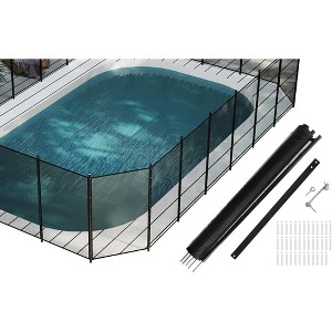 Real Relax 350GMS Teslin Mesh Pool Safety Fence, Stainless Steel Feet, Triple Stitching Craftsmanship, Protecting Children and Pets, Black - 1 of 4