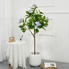 Artificial Hydrangea Flowers Tree, 4ft/5ft Tall Potted Decorative Hydrangea Tree, Realistic Modern Artificial Tree For Living Room Home Office - 2 of 4