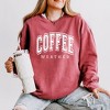 Simply Sage Market Women's Lightweight Garment Dyed Graphic Sweatshirt Coffee Weather - 3 of 4