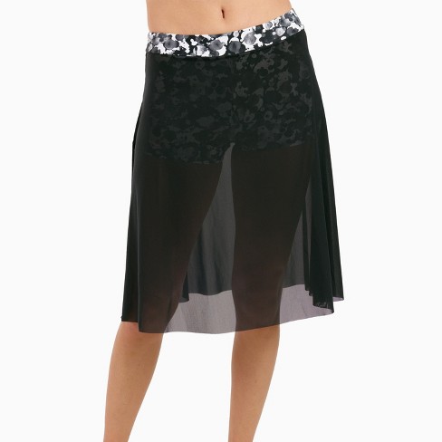 Calypsa Women's 3in1 Swim Skirt With Attached Shorts - image 1 of 4