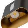 C Cattleya 2-Light Outer Black Inner Gold Aluminum LED Outdoor Wall Sconce (2-Pack) - image 4 of 4