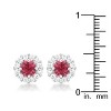 Slickblue Classic Rhodium Bridal Earrings, 2.52 Ct. CZ, 10mm, Butterfly Back, Women's Jewelry, 9 Color Options - 2 of 2
