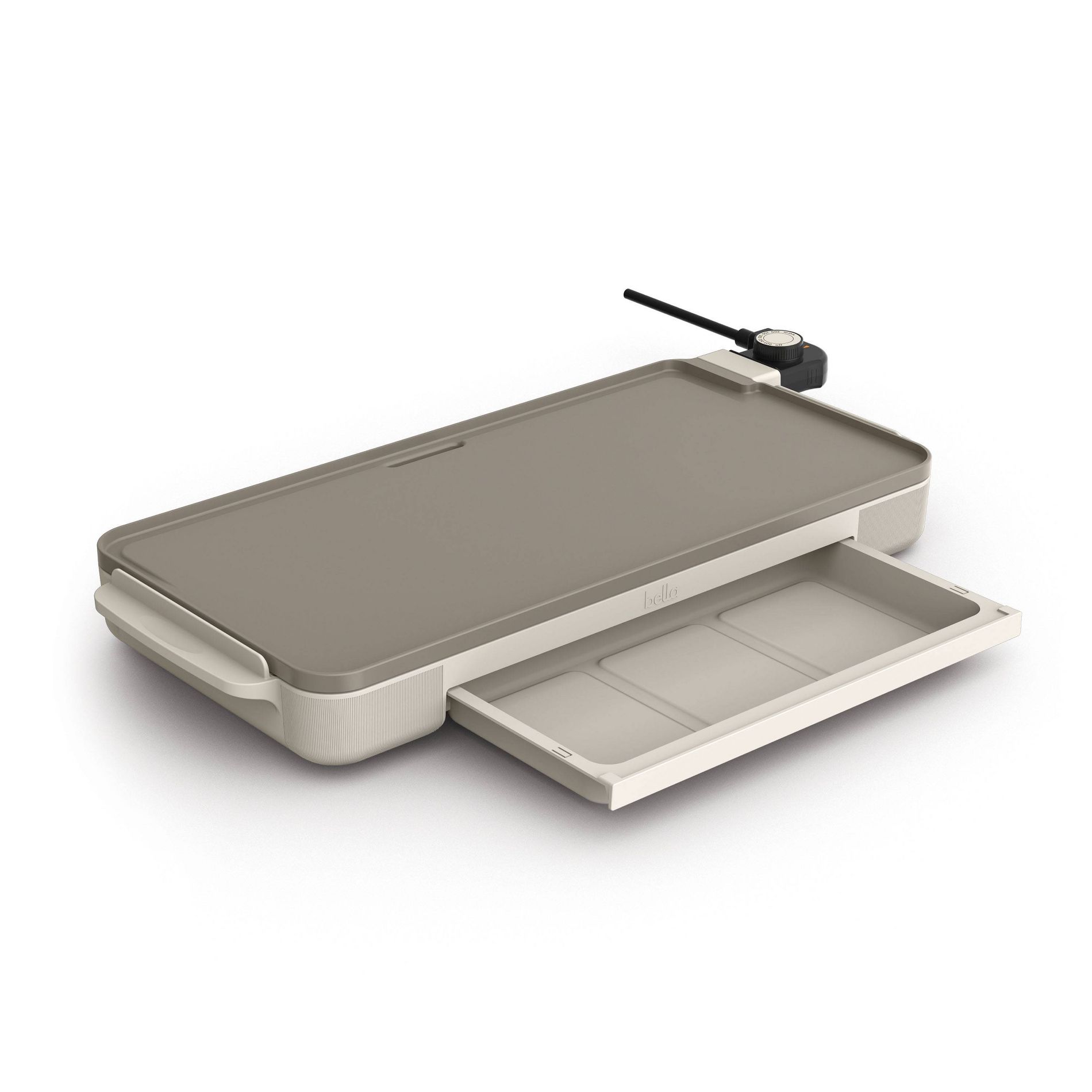 bella Housewares Griddle with Warming Tray Oatmilk
