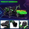 24V Ride on Toy for Big Kids, Excavator Bulldozer, Battery-Powered Electric Vehicle w/Trailer, Remote Control, LED Lights - 4 of 4