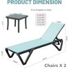 PAGED Outdoor Lounge Chairs Se with Aluminum Frame,Outdoor Chaise Lounge with Adjustable Backrest for Patio,Beach,Yard - 3 of 4