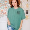 Simply Sage Market Women's Embroidered Better Days Short Sleeve Garment Dyed Tee - 2 of 3