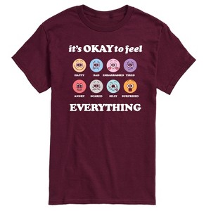 Men's - Instant Message - Its Okay To Feel Everything Short Sleeve Graphic T-Shirt - 1 of 4
