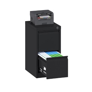 2-Drawer Locking File Cabinet - Heavy-Duty Vertical Storage for Letter/Legal/A4 - 1 of 4