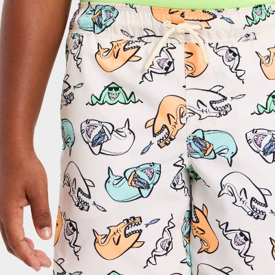 Cat & Jack Boys' Shark Printed Swim Trunks - Cat & Jack™ S — фото 3