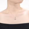 Elegant white gold plated neckalce with timeless design and refined finsih for a sophisticated look - 2 of 3