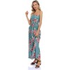 Clearlove Women Strapless Casual Loose Ruched Long Maxi Dress with Pockets - 4 of 4