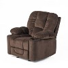 Sapphtopaz Modern Manual Recliner Chair Accent Chair Push Back Upholstered Chair with 2 Cup Holders Recliner Chair for Bedroom, Living Room - 2 of 4
