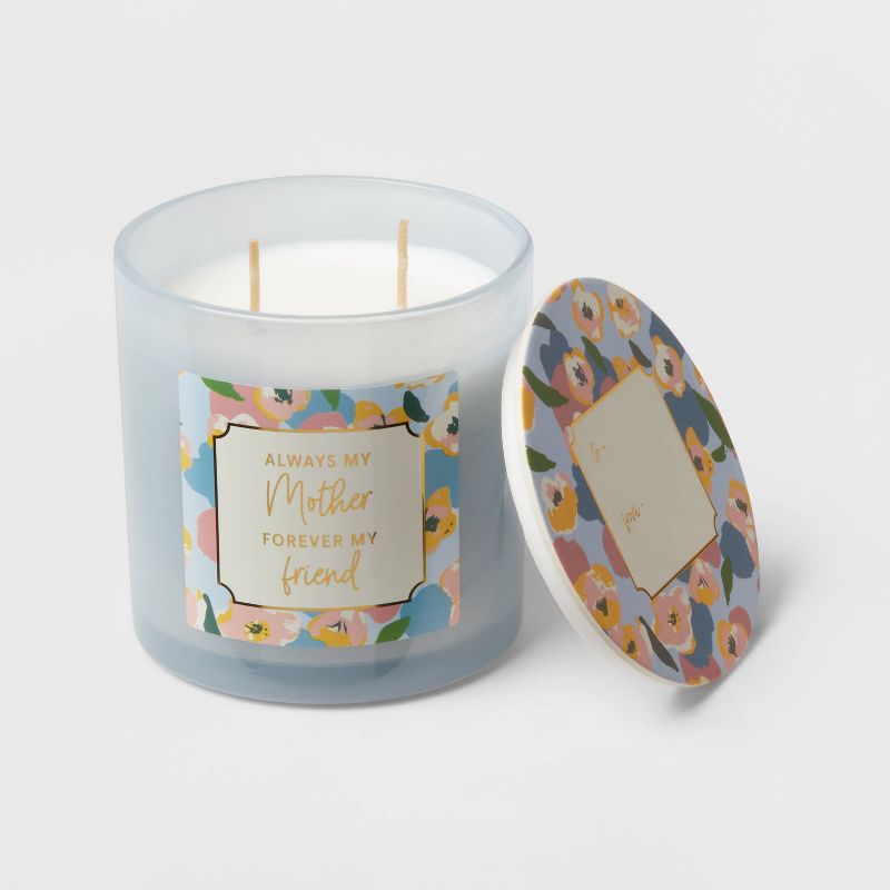 14oz Mother&#39;s Day Jar Candle Cashmere Berry &#39;Always My Mother...&#39; Blue - Opalhouse&#8482;, 4 of 5