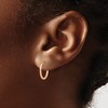 Chisel Stainless Steel Polished Rose IP-plated 1.6mm Hinged Hoop Earrings - 3 of 4