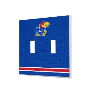 NCAA Big 12 Universities Stripe Hidden-Screw Light Switch Plate for Double Toggle - 1 of 4