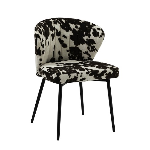 Black and white print accent online chair