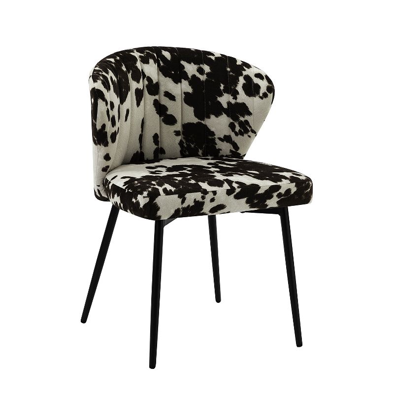 Bonatti Living Room Accent Side Chair with Animal Print | Karat Home, 1 of 11