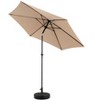 Gulches 9FT Outdoor Patio Umbrella Outdoor Table Umbrella with Push Button Tilt and Crank(Base Not Included)( khaki ) - 3 of 4