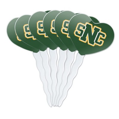 St. Norbert College Primary Logo Heart Love Cupcake Picks Toppers Decoration Set of 6